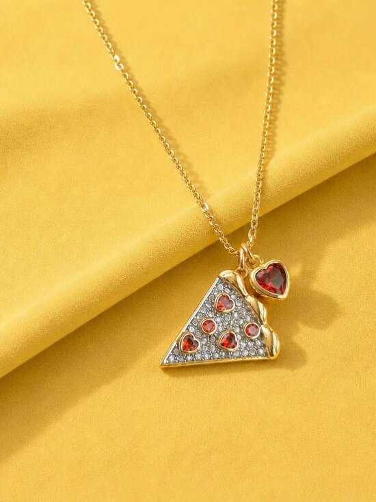Kate Spade Jewelry - Kate Spade Pizza My Heart Gold Pendant Necklace